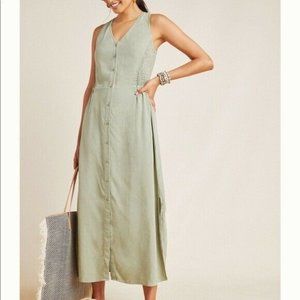 Anthopologie x Cloth Stone smocked midi dress
